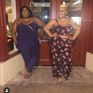 2 piece floral outfit